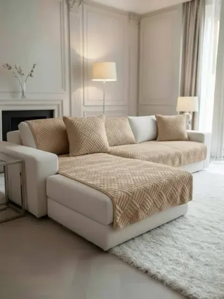 Накидки на диван угловой 3 шт антискользящие дивандек