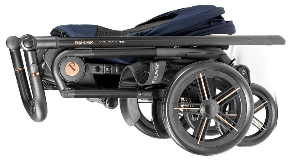 Коляска Peg Perego Veloce TC New Belvedere 2 в 1 Blue Shine