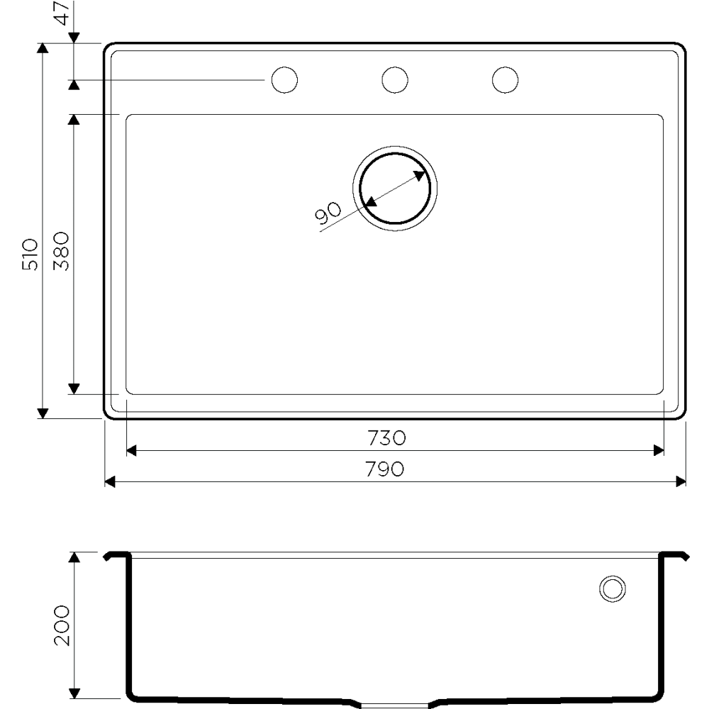 Кухонная мойка Omoikiri Tedori 79-WH