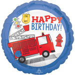 Шар Фольгированный Машина пожарная (Синий)