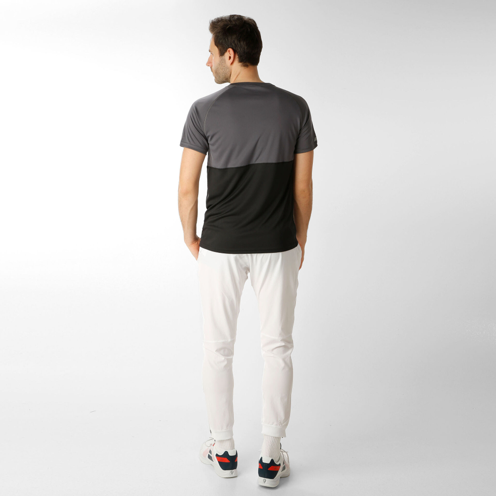 Мужское теннисное поло Babolat Play Crew Neck T-Shirt Men - Black, Grey