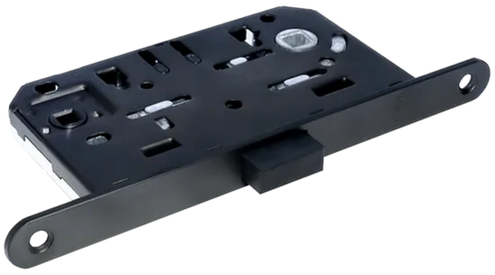 Защелка межкомнатная M1895 BL с ответной планкой, магнитная сантехническая, цвет черный