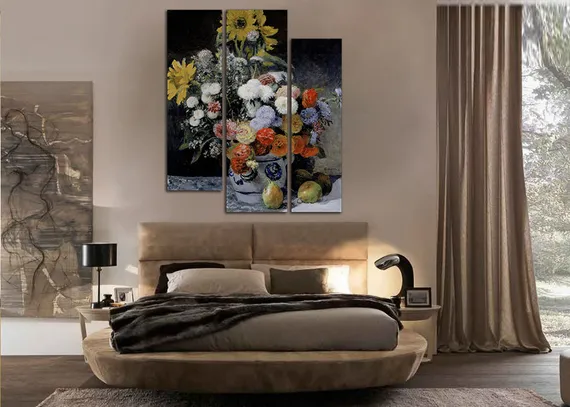 Модульная картина "Цветы в вазе"