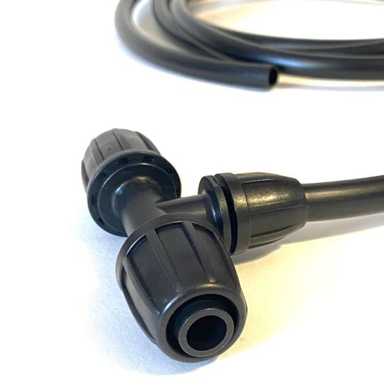 Тройник для ПНД трубки 16мм с выходом на ПВХ трубку 8мм