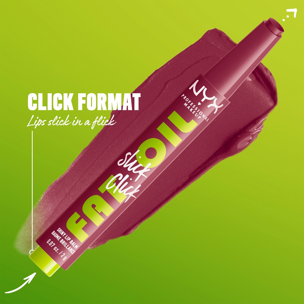 NYX Professional Makeup Fat Oil Slick Click - Тонирующий бальзам для губ оттенок In The Drafts, 2 g
