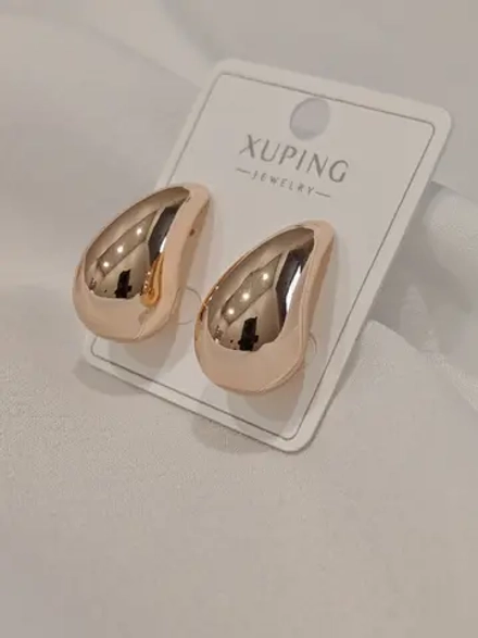 Серьги Xuping «Золотая капля» Gold 18K