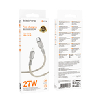 Кабель Lightning -TypeC BOROFONE BX116 PD 27W (серый) 1м