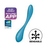 Синий гибкий вибратор 19,6см Satisfyer G-Spot Flex 5+