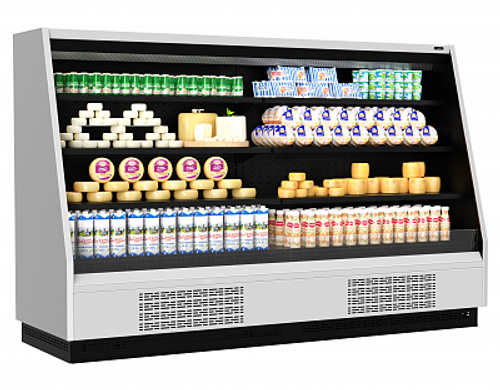 Витрина холодильная Carboma Tokyo 2 F16-08 VM 2,5-2 0030 бок металл с зеркалом (версия 2.0) (9006-9005)