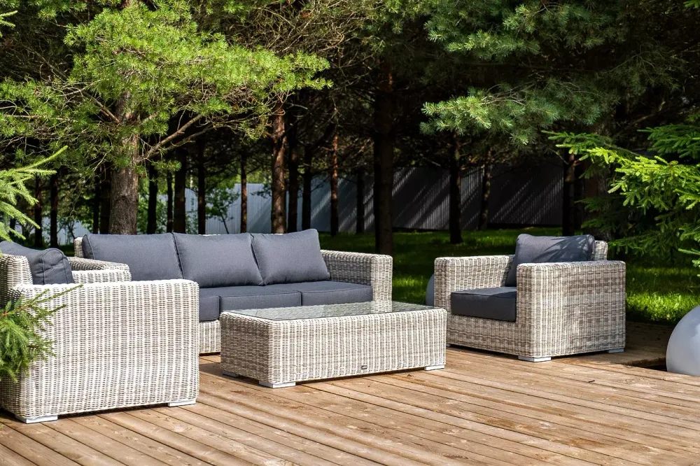 "Боно" лаунж-зона из искусственного ротанга, цвет бежевый