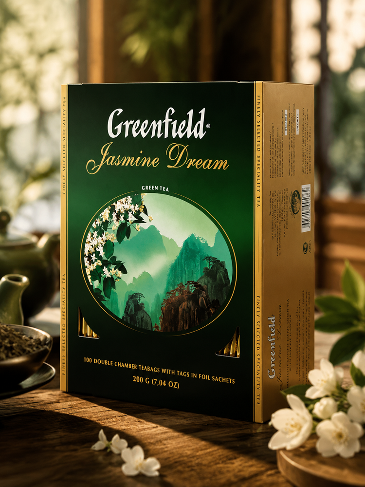 Чай зеленый Greenfield Jasmine Dream в пакетиках 100 шт x 2 шт