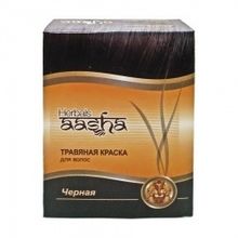 Хна Aasha Herbals с травами оттенок Черная 60 гр