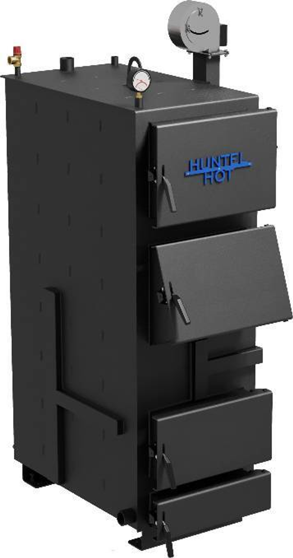 Котел твердотопливный длительного горения Huntel Hot 40