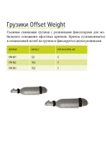Набор грузил Offset Weight 062 - 10,0 грамм, 4 шт