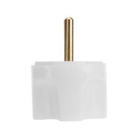 Адаптер сетевой (переходник) с Евро А/F на вилку С1 CEE 7/2 «Питер» 10А б/з белый PROconnect (пакет