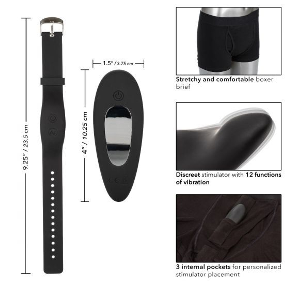 Трусы боксеры с вибромассажером Remote Control Panty Set L/XL