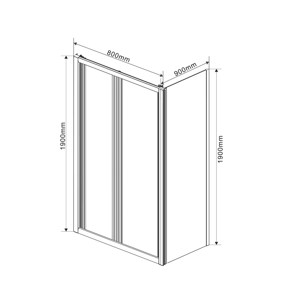 Душевой уголок Гарда (Garda) Vincea VSR-1G9080CL, 800*900, хром, стекло прозрачное