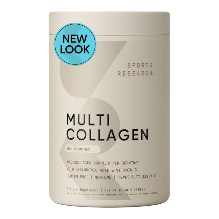 Мультиколлагеновый комплекс, Multi Collagen Complex Unflavored, Sports Research, 300 г