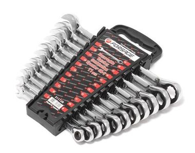 Набор ключей комбинированных трещоточных с реверсом 11пр. (8,10,11,12,13,14,15,16,17,18,19мм)в пластиковом держателе Forsage F-51112R