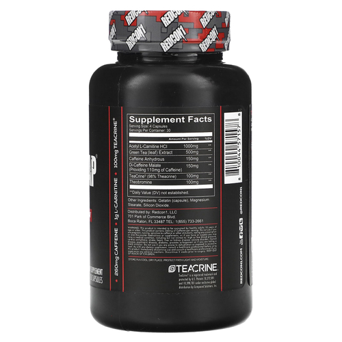 Redcon1, Double Tap, средство для сжигания энергии, 120 капсул