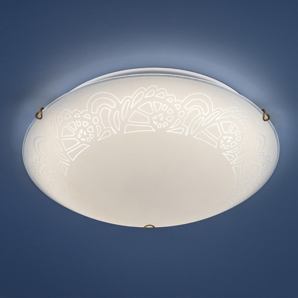 7602/BL SNOK SN 000 Светильник стекло/белое/золото LED 24Вт 4000K D300 IP20 AMMONITE