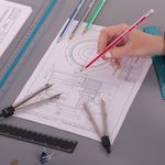 Набор карандашей чернографитных BRAUBERG "G-100" 4 шт., HB, с ластиком, корпус ассорти, 181715