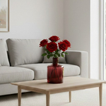 Ваза стеклянная Kanna, красный, стекло