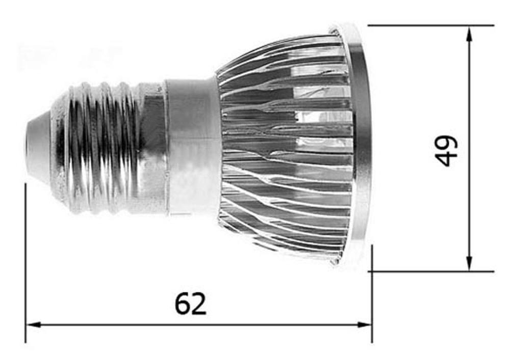 Лампа светодиодная 6W R50 E27 - трехцветная