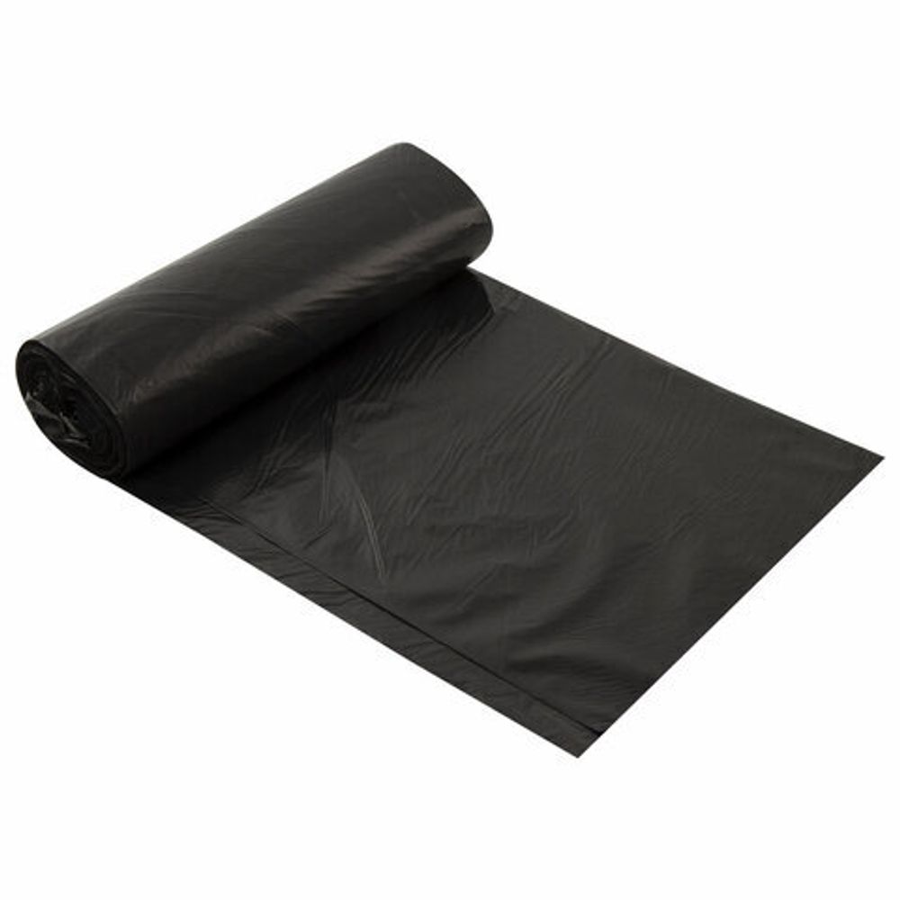 Мешки для мусора 240 л черные, в рулоне 10 шт., пвд 30 мкм, 90x130 см, ЛЮБАША , 608916
