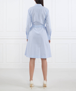 Платье Striped shirt dress with logo embroidery Karl Lagerfeld - голубой(231W1301)