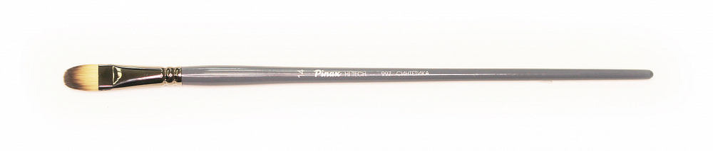 Кисть "Pinax Artists HI-TECH" синтетика плоскоовальная №14 длинная ручка