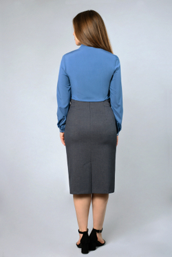 Юбка женская 3828зп-60, Темно-серый #48ТСер013828зп-60