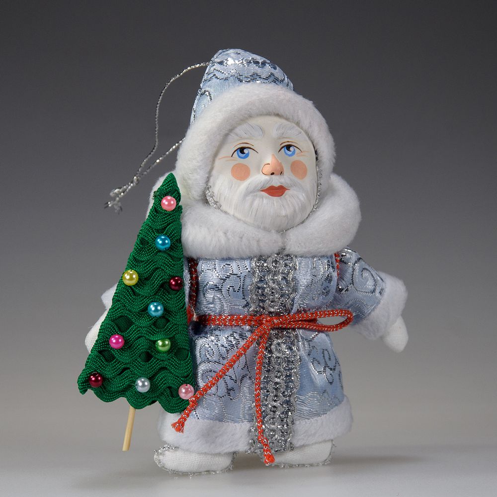 Ёлочная игрушка Дед Мороз с аксессуаром
