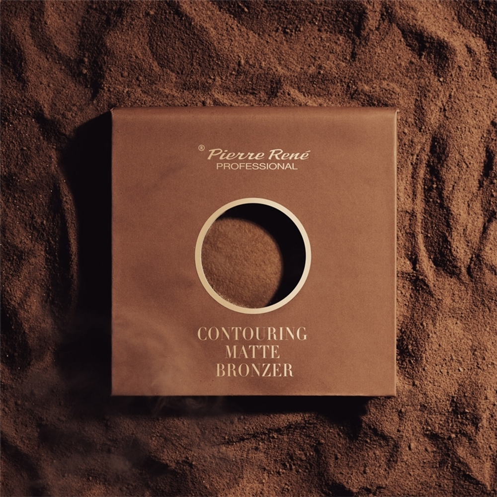 Pierre Rene Contouring Matte Bronzer - бронзовая палитра для глаз, 10 g