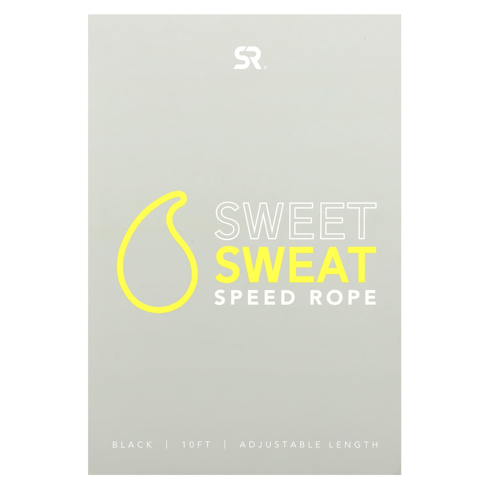 Sports Research, Скакалка Sweet Sweat Speed, черная, 1 скакалка