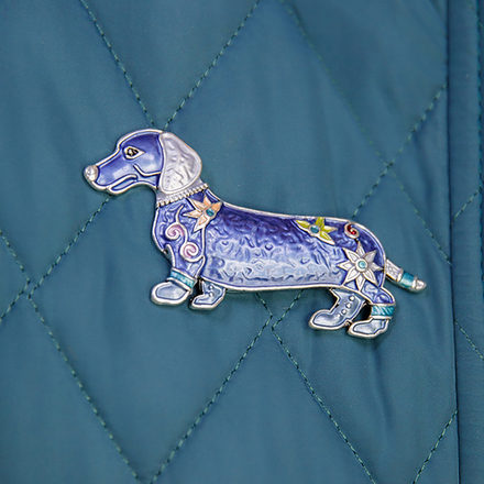 Брошь Shadore Такса XZ0711.23 BL/S