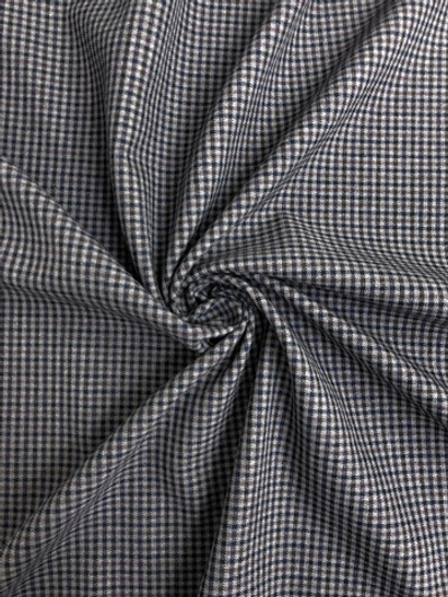 Костюмная принт клетка, синий/коричн/серый, мелкая BST3419D5C1