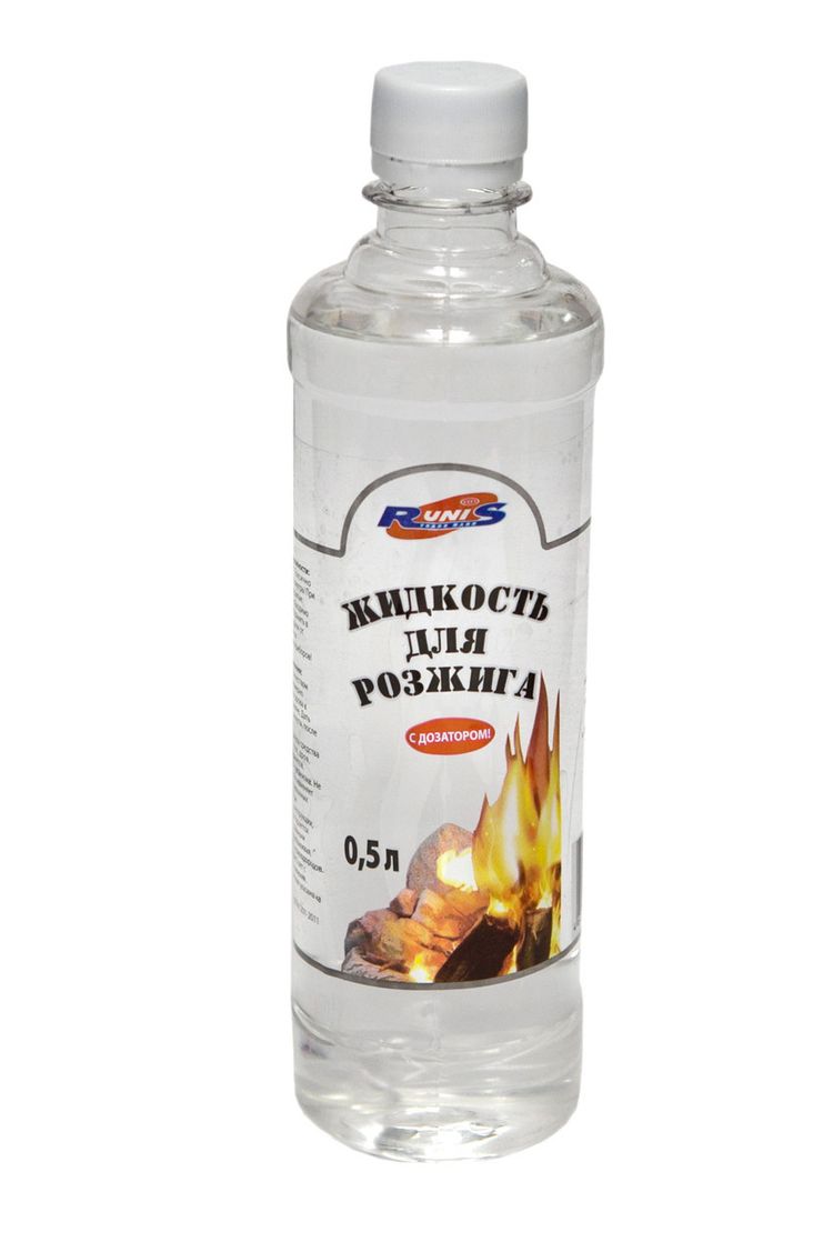 Жидкость для розжига костра "RUNIS" с дозатором, 0,5л./24/