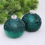 Набор шаров «Сказочная полночь» 10 см (в наборе 2 шт), Изумруд