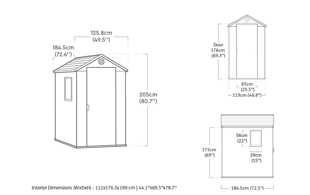 Пластиковый сарай Keter Darwin 4x6 brown