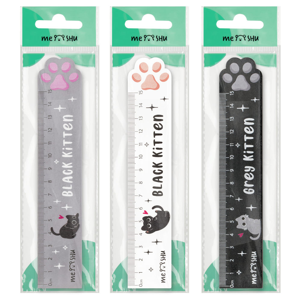 Линейка 15см "Paw", деревянная