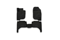 Коврики Standard, 3D в салон MITSUBISHI L200, 2015- , 4 шт. (полиуретан, чёрные) Element.CARMIT00001