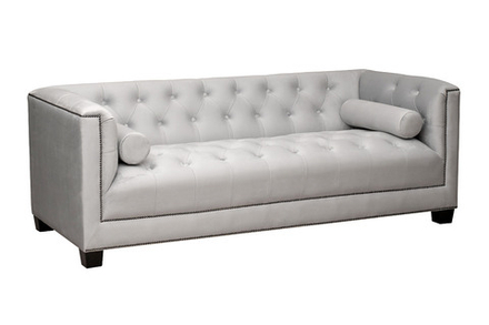 Диван Garda Decor Санремо(Sanremo) трехмест. велюр светло-серый Colt030 201*86*74 см