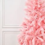 Искусственная розовая елка «Pink Charm» (ветки из пампасной травы) 240 см / 2,4 м