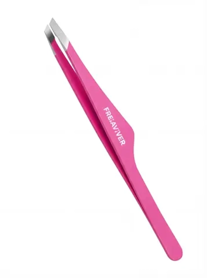 Пинцет для бровей FreiAVIVER розовый (ручная заточка)
