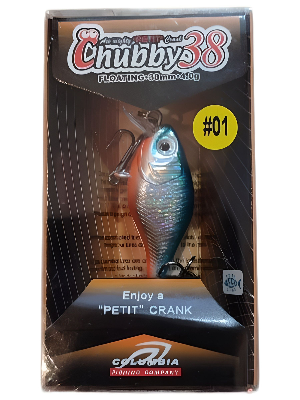 Воблер Columbia Chubby 38F цвет 01 для ловли жереха, голавля, форели и язя