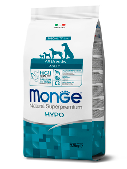 Monge Dog Speciality Hypo корм с лососем и тунцом для взрослых собак всех пород 2,5 кг