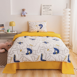 Комплект постельного белья на резинке Сатин Люкс KIDS 100% хлопок CDKR072 1.5-спальный наволочки 50x70