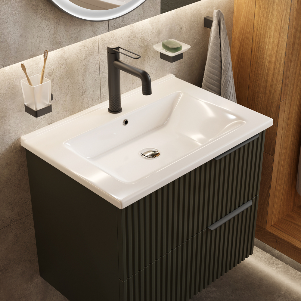 Смеситель для раковины STWORKI Левангер S07010BK матовый черный