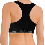 Хлопковый бюстгальтер-топ в спортивном стиле (Размер: M) (Цвет: белый)